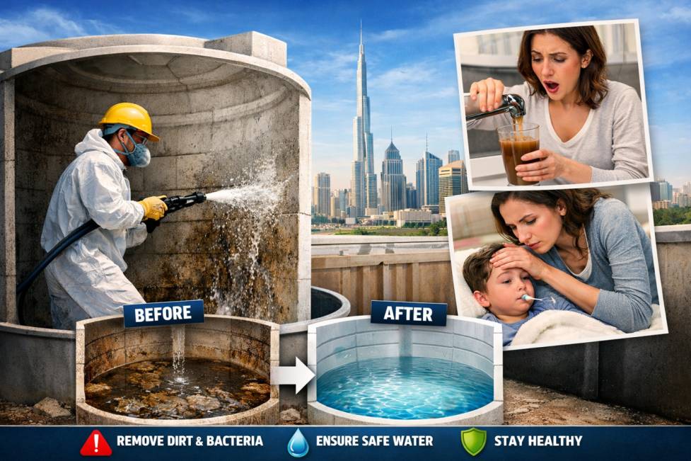WATER TANK CLEANING IN UAE: EXPERT SOLUTIONS FOR SAFE AND CLEAN WATER WATER TANK CLEANING IN UAE