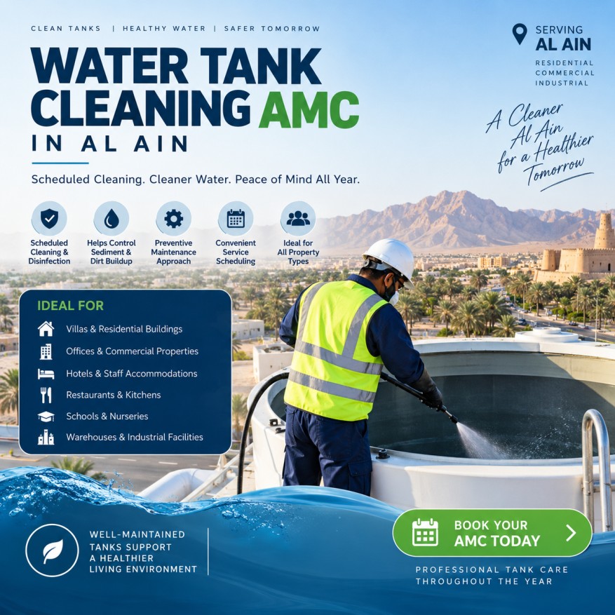 Water Tank Cleaning Annual Contract in Al Ain: Cleaner Water, Year-Round Protection Water Tank Cleaning AMC Services in Al Ain